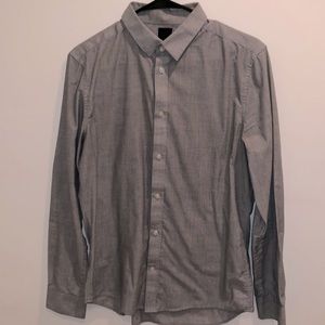 H&M slim fit grey button up